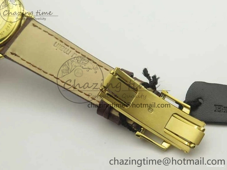 0318 WellDesigned Villeret 6651 YG ZF 1:1 Best Edition White Dial on Brown Leather Strap A 8000